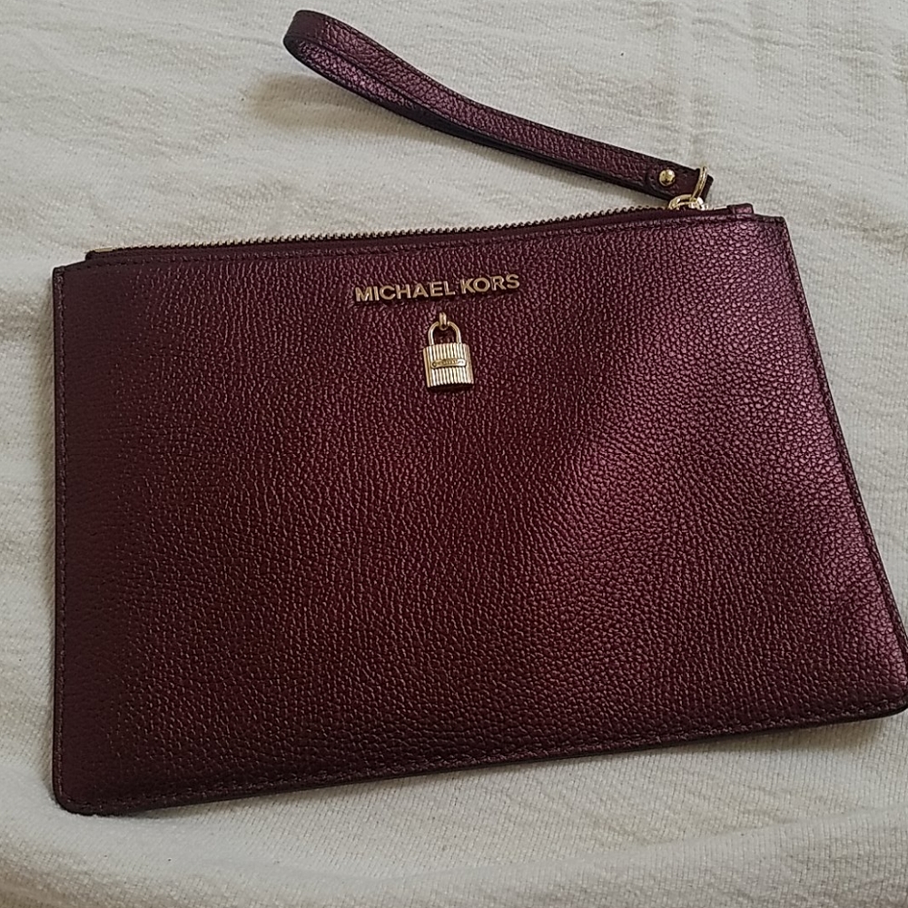 Michael Kors leather clutch
